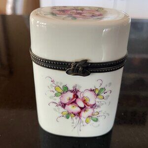 French Limoges Style Hinged Jewelry Box